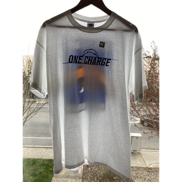 San Diego Chargers One Charge Men's T Shirt XL White Fruit Loom Tee NFL Vtg - Picture 4 of 11